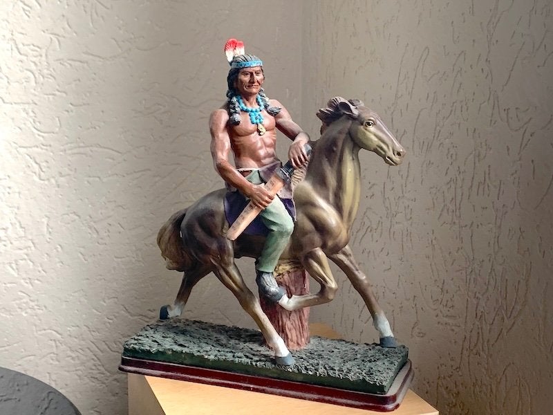 Indianenbeeld, Verzamelen, Beelden en Beeldjes, Ophalen of Verzenden, Gebruikt, Overige typen