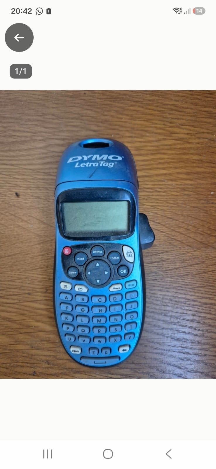 Dymo LetraTag labelmaker - Blauw, inclusief qwerty toetsenbo, Ophalen of Verzenden, Gebruikt, Qwerty, Etiket