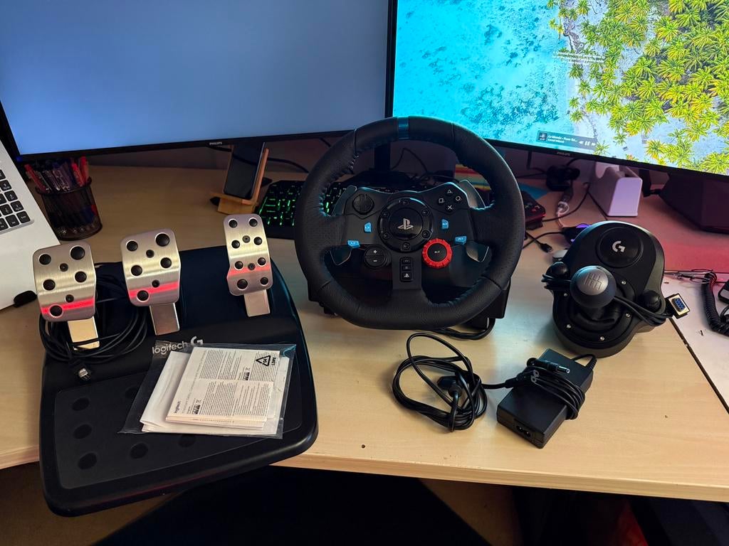 Logitech G G29 Game Stuur + shifter + pendalen, Computers en Software, Joysticks, Zo goed als nieuw, Ophalen