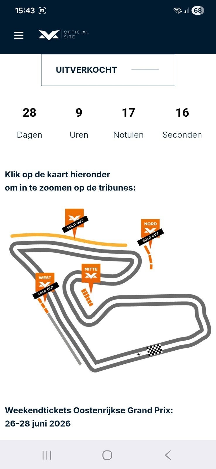 2x Weekend ticket Formule 1 Oostenrijk, Twee personen, Juni