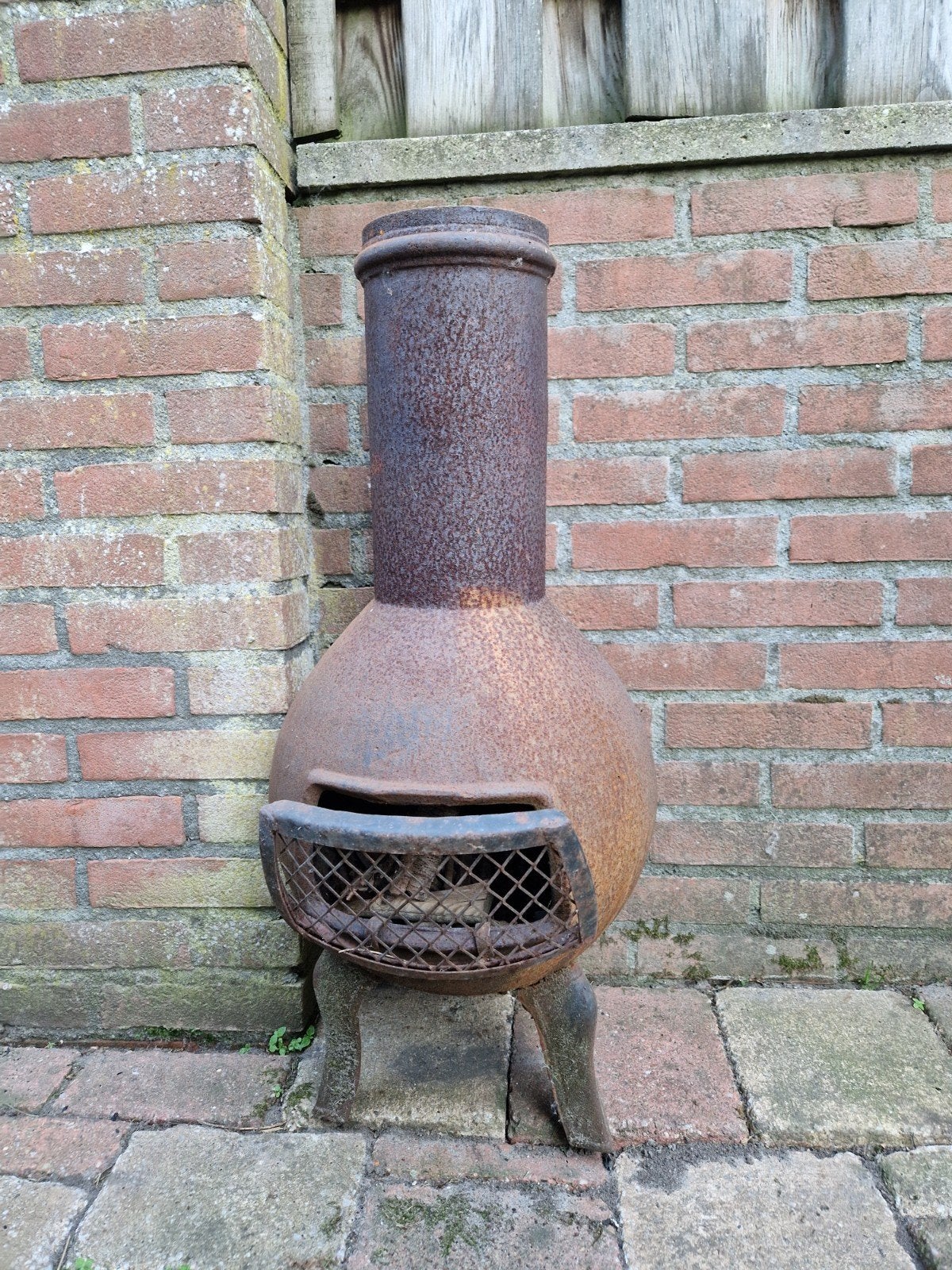 Rustieke gietijzeren vuurkorf / tuinhaard, Tuin en Terras, Vuurkorven, Ophalen, Gebruikt, Vuurkorf