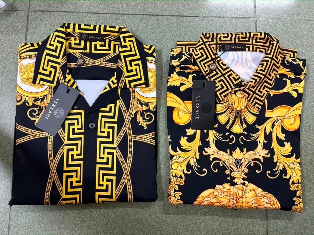 Versace heren overhemd met barokprint, Ophalen of Verzenden, Nieuw, Zwart, Overige halswijdtes