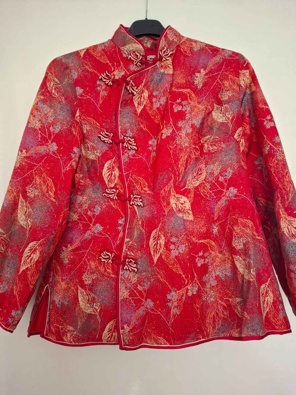 Peony Rood Chinees zijden jasje mt L, Maat 42/44 (L), Ophalen of Verzenden, Zo goed als nieuw, Peony Brand
