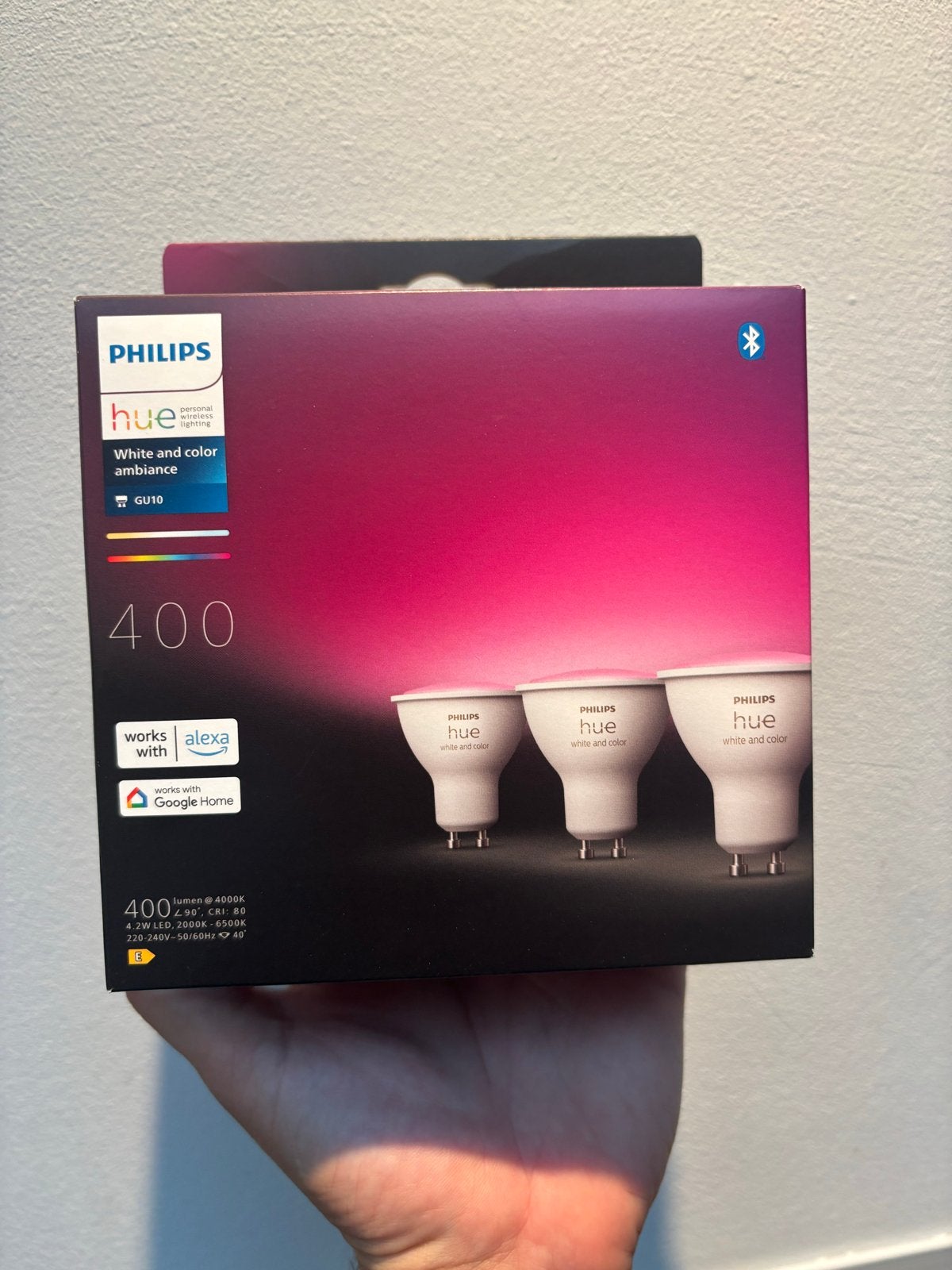 3x Philips Hue GU10 White and Color Ambiance (Nieuw), GU10, Nieuw, Ophalen of Verzenden, Philips Hue