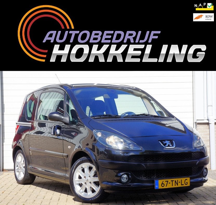 Peugeot 1007 1.6-16V Sesam Sporty; Automaat+Climate Control+, Auto's, Peugeot, Gebruikt, 4 cilinders, 4 stoelen, Zwart