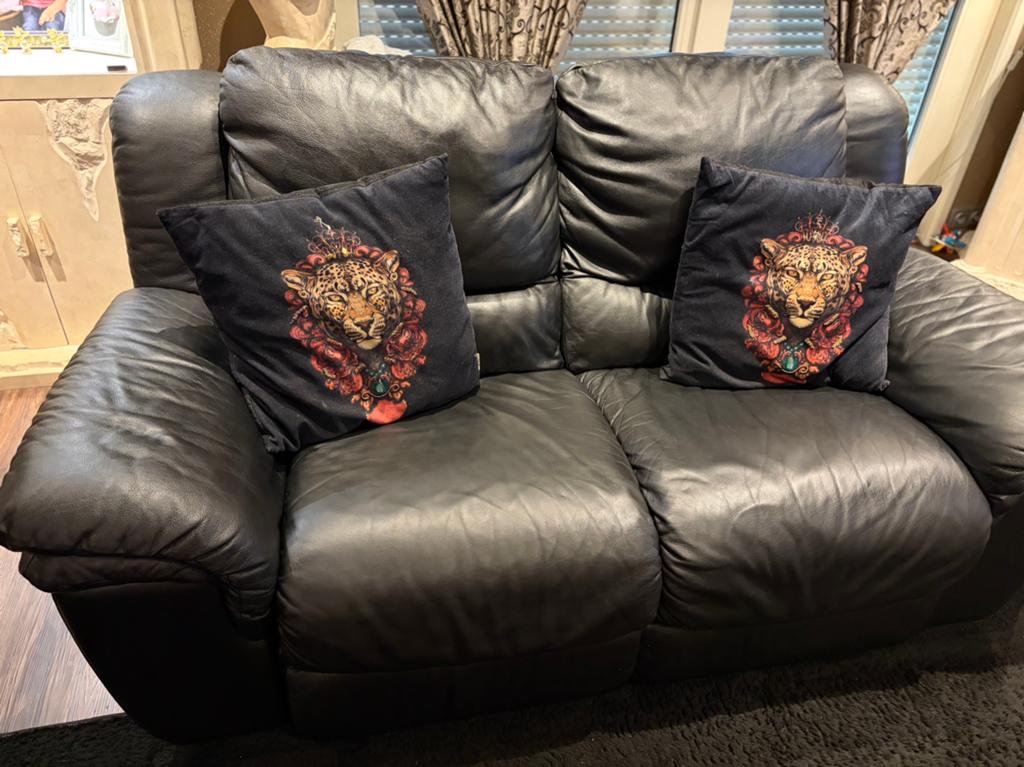 Natuzzi leren bankstel, Huis en Inrichting, Ophalen of Verzenden, Zo goed als nieuw, 75 tot 100 cm
