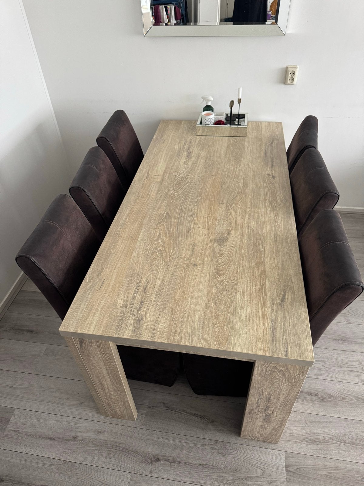 Salontafel en eettafel set - Lamulux, Gebruikt, Vijf personen of meer, 150 tot 200 cm, Rechthoekig