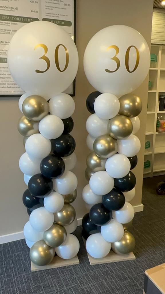Ballonnen pilaren met of zonder tekst - Feestversiering, Ophalen of Verzenden, Nieuw, Versiering, Verjaardag