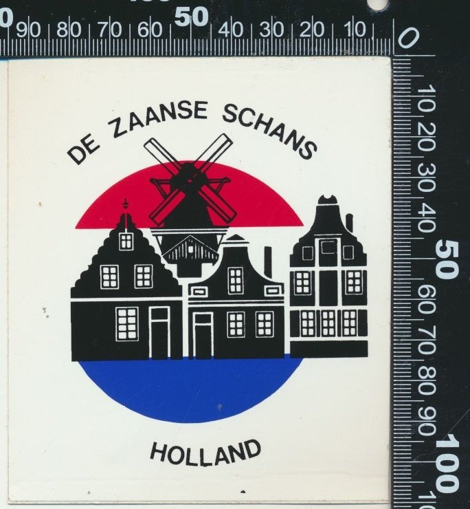Sticker: De Zaanse Schans - Holland, Ophalen of Verzenden, Zo goed als nieuw, Bedrijf of Vereniging