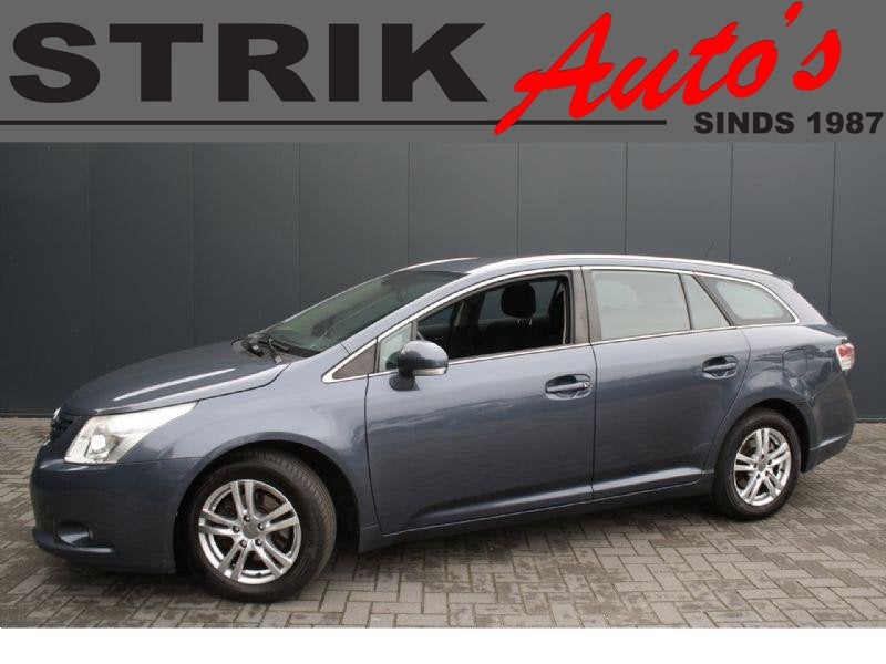 Toyota Avensis Wagon 2.0 D-4D Business TREKHAAK, Auto's, Stof, Zwart, 4 cilinders, Blauw
