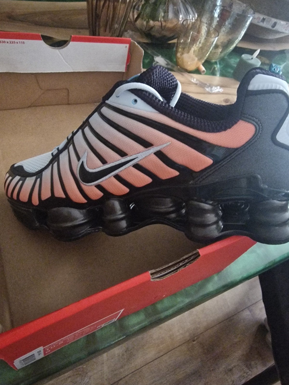 Nike Shox TL Dames/heren Sneakers - Blauw/Oranje/Zwart, Nike, Nieuw, Oranje, Ophalen of Verzenden