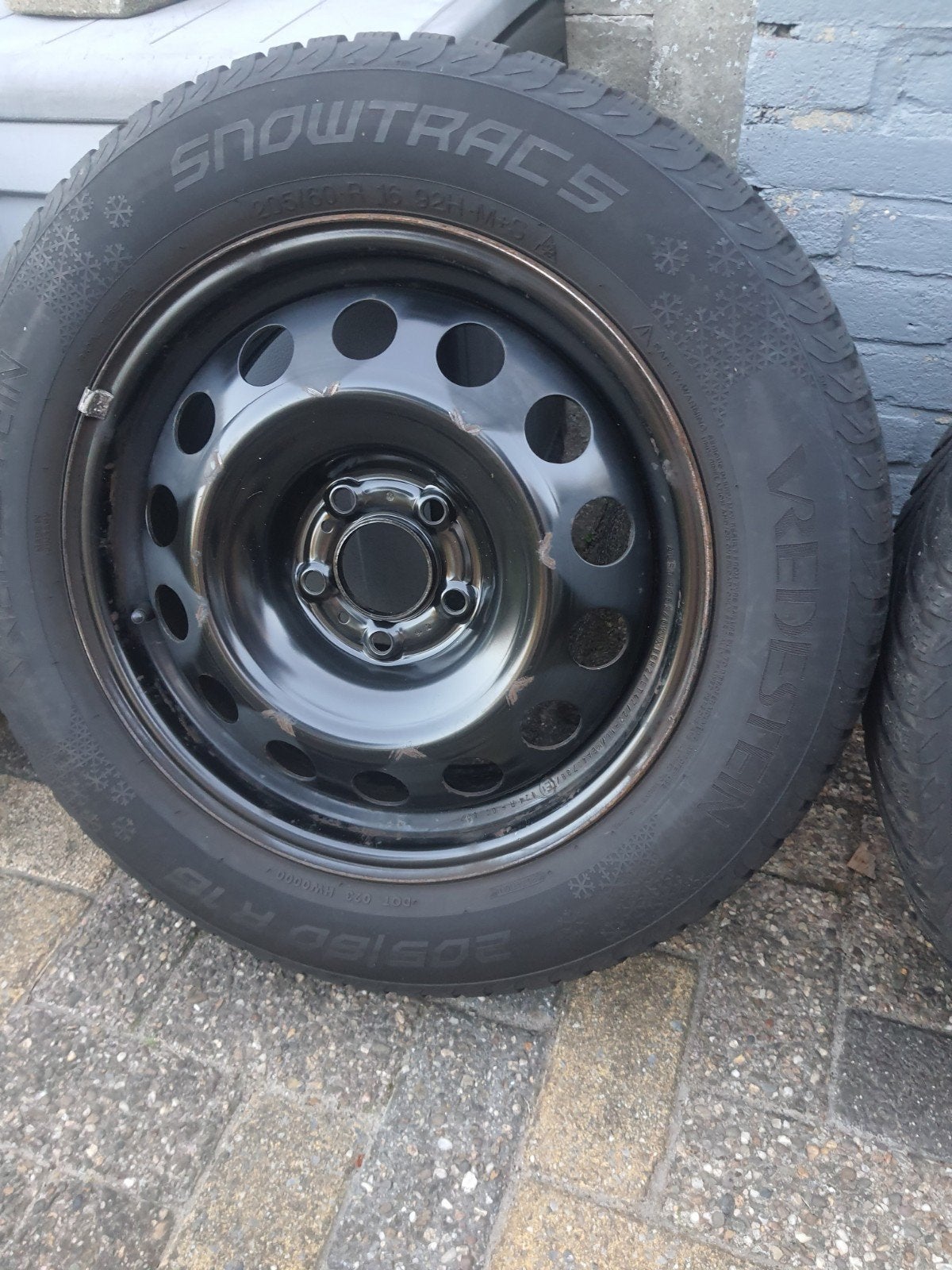 set  4 winterbanden  op stalen velgen, Auto-onderdelen, Banden en Velgen, Ophalen, Bestelwagen, 16 inch, Banden en Velgen