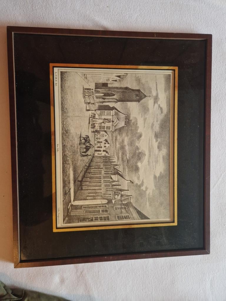 Prent Vos Lith, Antiek en Kunst, Ophalen of Verzenden