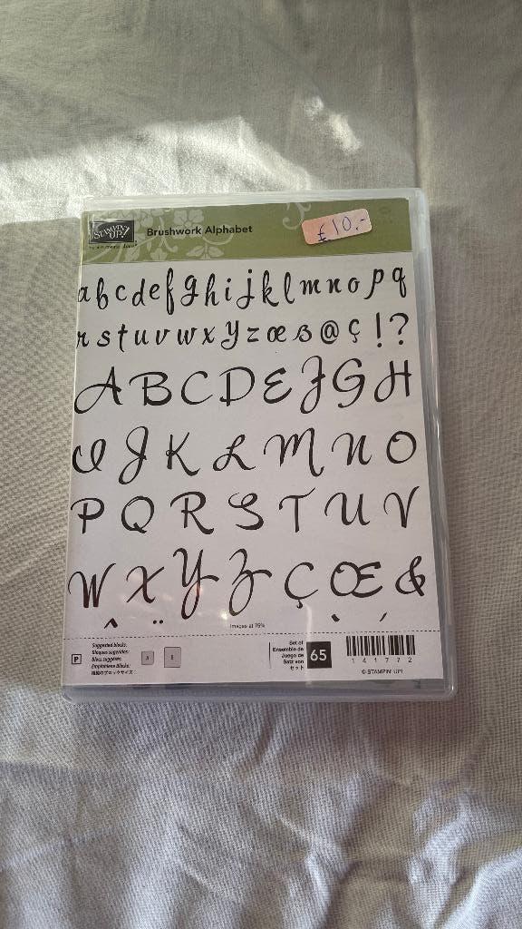 Stampin Up! - Brushwork Alphabet stempelset, Hobby en Vrije tijd, Stempelen, Ophalen of Verzenden, Zo goed als nieuw, Clearstamp