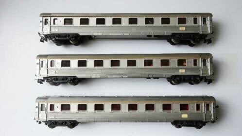 HOrnby ACHO 3 Personenwagons SNCF, Overige merken, Wisselstroom, Gebruikt, Wagon