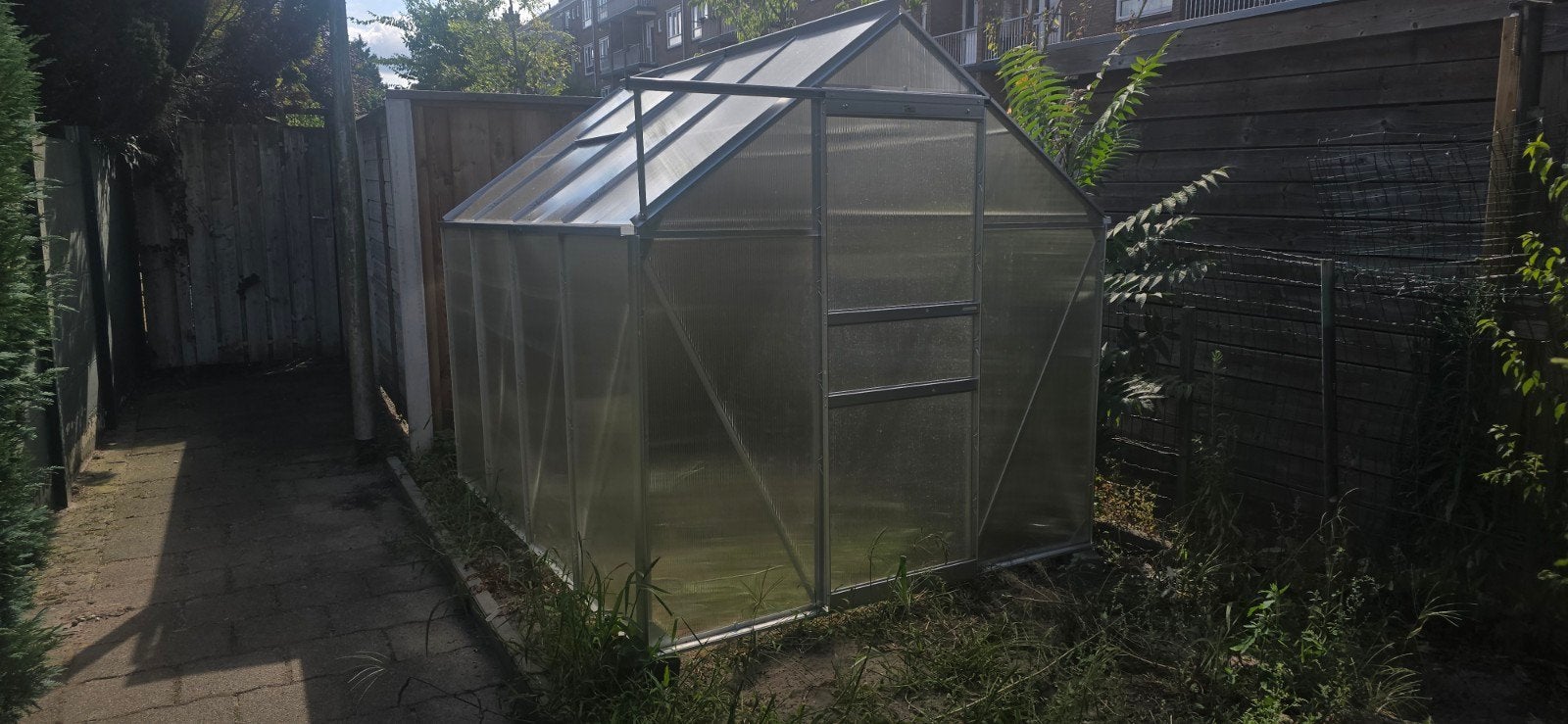 Ruime Kweekkas met Aluminium Frame en Polycarbonaat Panelen, Ophalen, Overige materialen, Aluminium, Kweekkas
