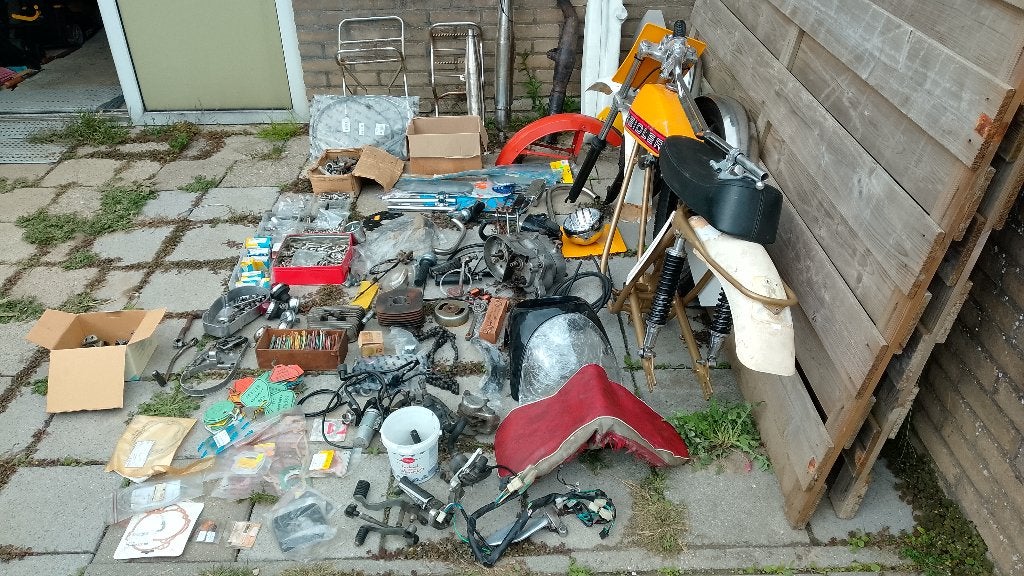 Grote partij demm onderdelen - Restauratieproject, Fietsen en Brommers, Ophalen, Gebruikt, Overige typen, Overige merken