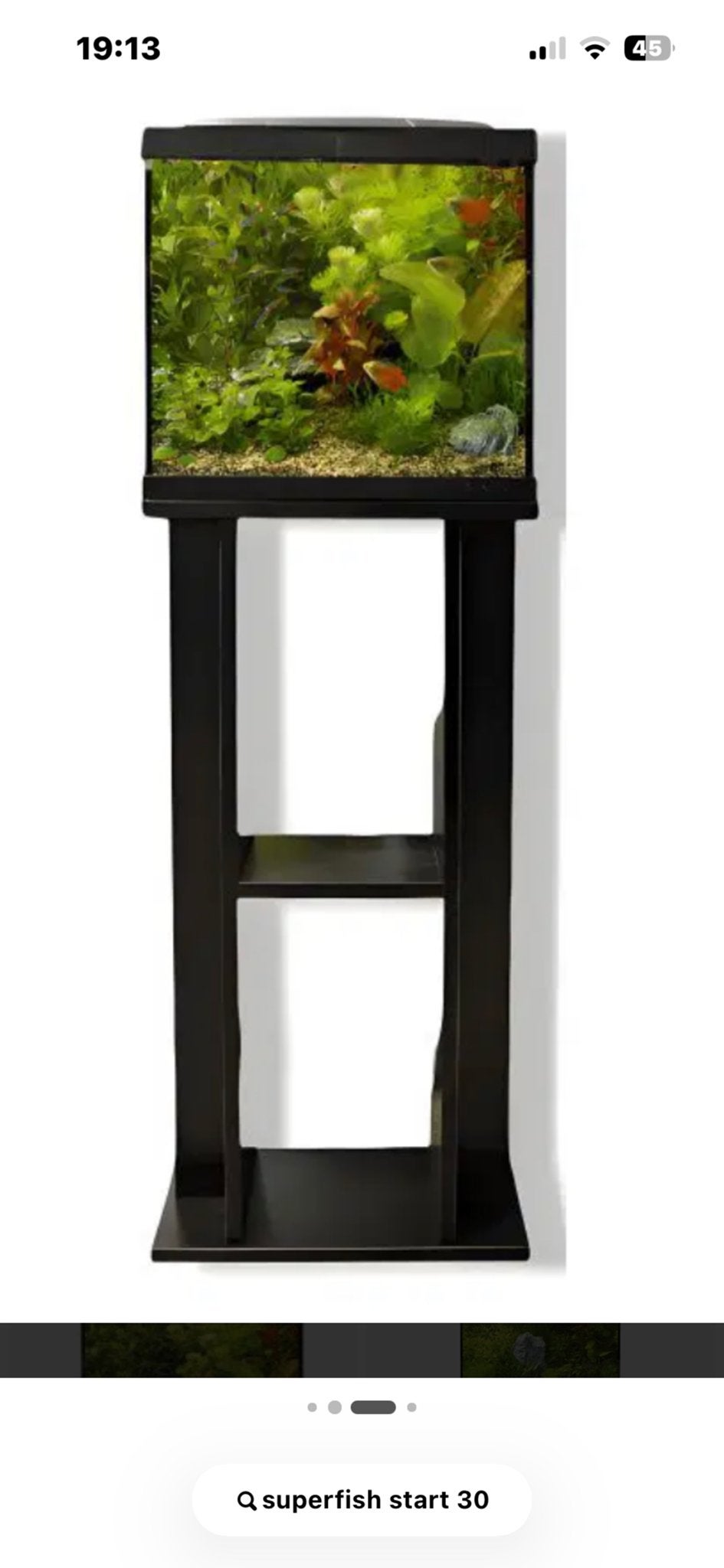 Superfish 30 zwart inclusief meubel, Ophalen, Gebruikt, Leeg aquarium, Superfish