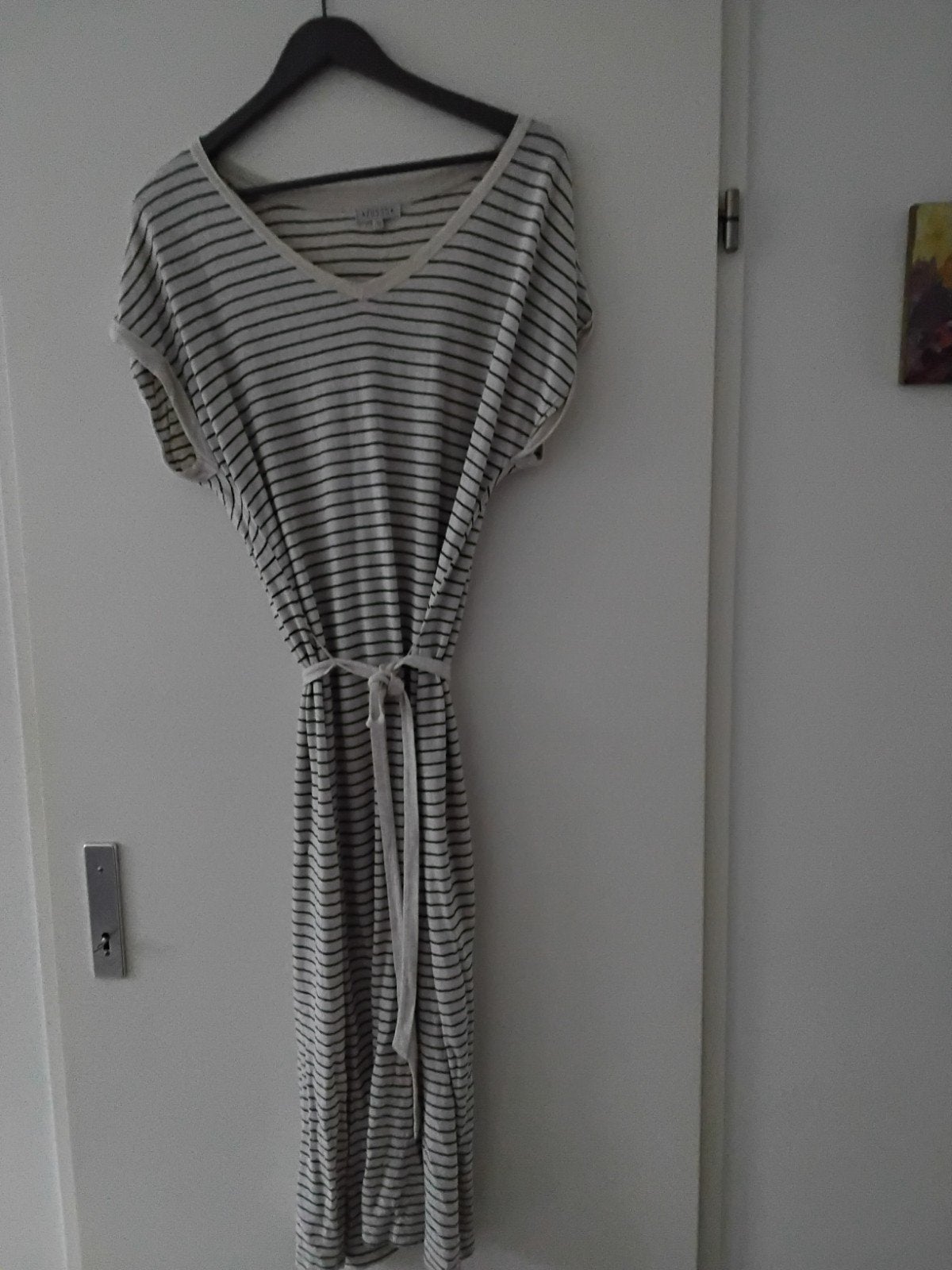 jurk zomer beige met zwarte streep M Zuss, Kleding | Dames, Ophalen of Verzenden, Zo goed als nieuw, Beige, Jurk