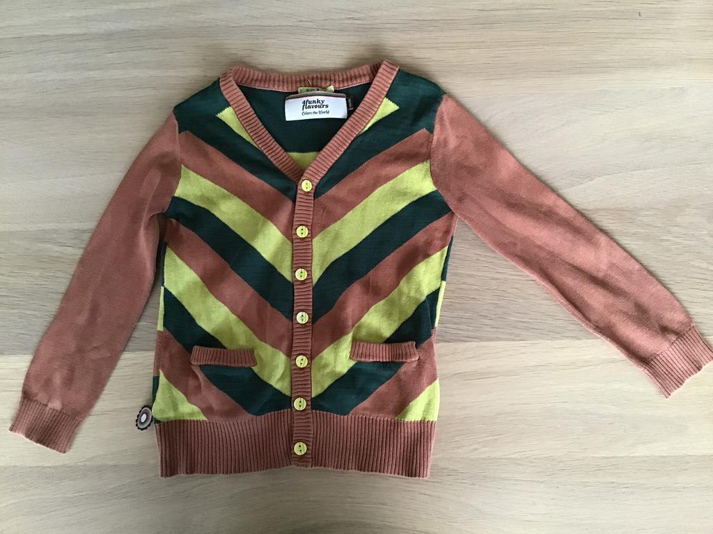 4funky flavours mooi vest! 110/116, Ophalen of Verzenden, Zo goed als nieuw, Jongen of Meisje, Trui of Vest