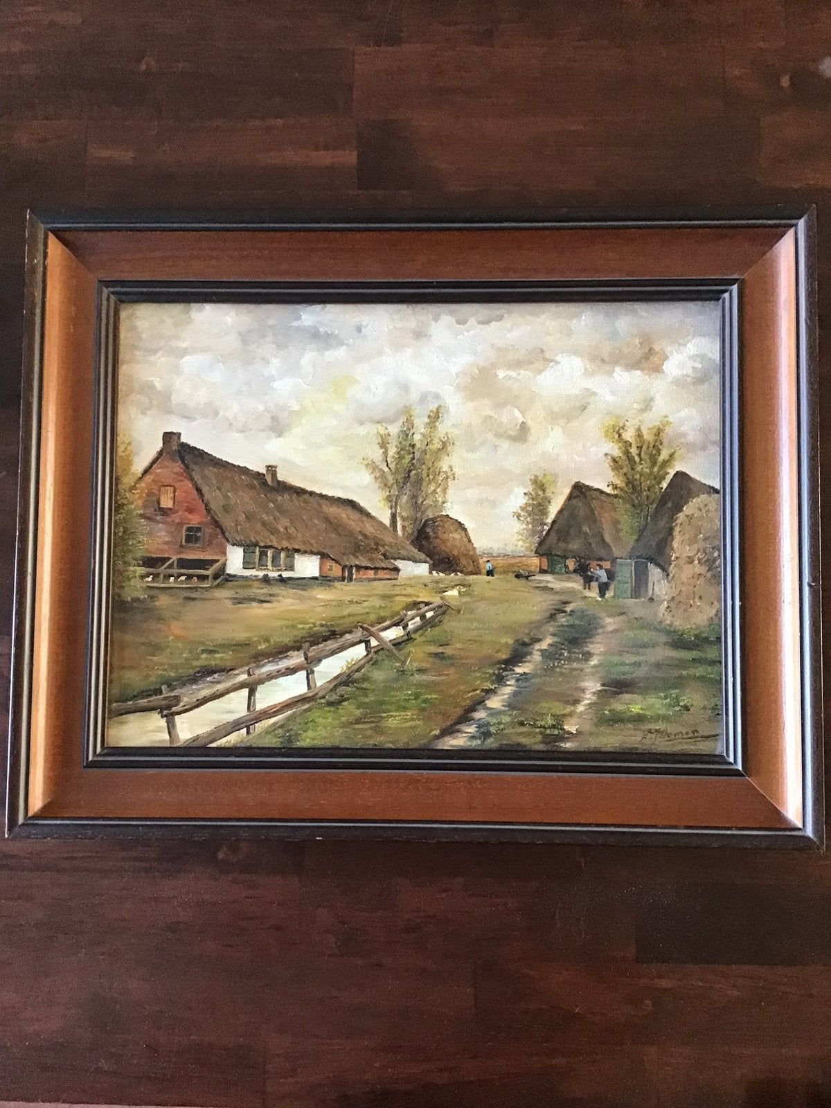 Canvas landelijk schilderij A.J. Oomen, Ophalen of Verzenden