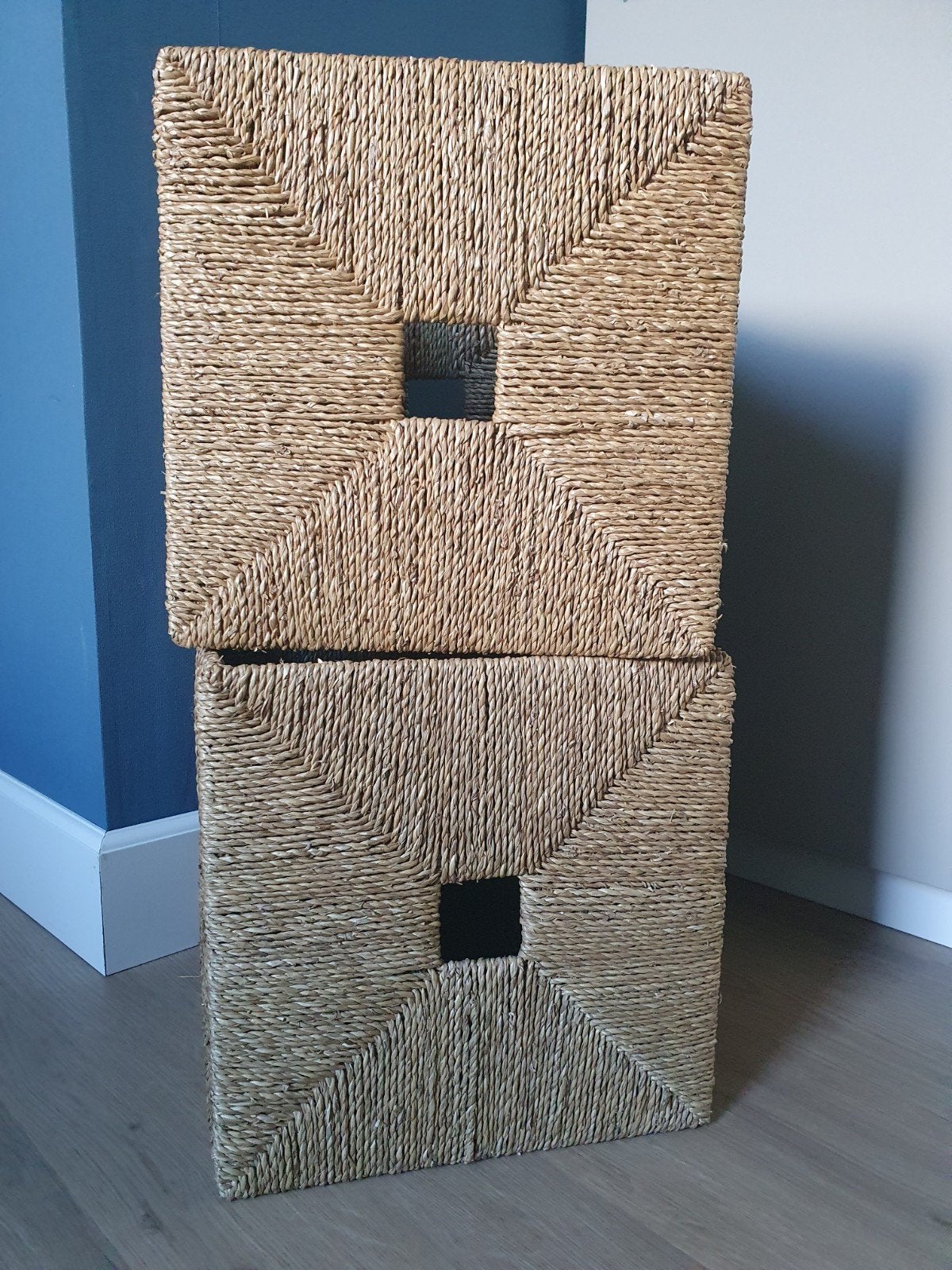 Ikea Knipsa mand (2x) voor oa. kallax kast, Ophalen, Gevlochten, Mand, Zo goed als nieuw