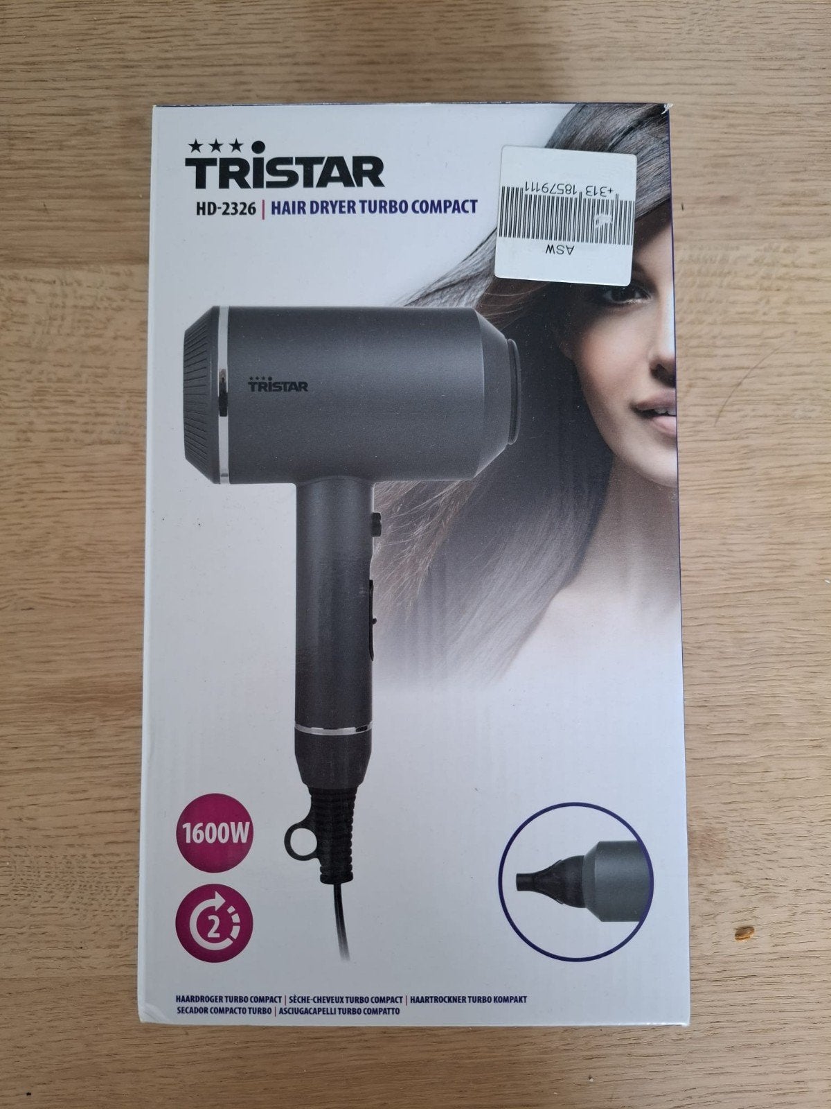 Tristar HD-2326 Föhn - 1600W Compacte Haardroger, Ophalen, Nieuw, Haarverzorging