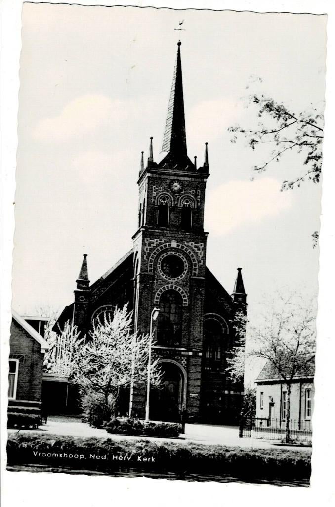 Vroomshoop, Kerk, Verzamelen, Ansichtkaarten | Nederland, Ophalen of Verzenden, Ongelopen, Overijssel