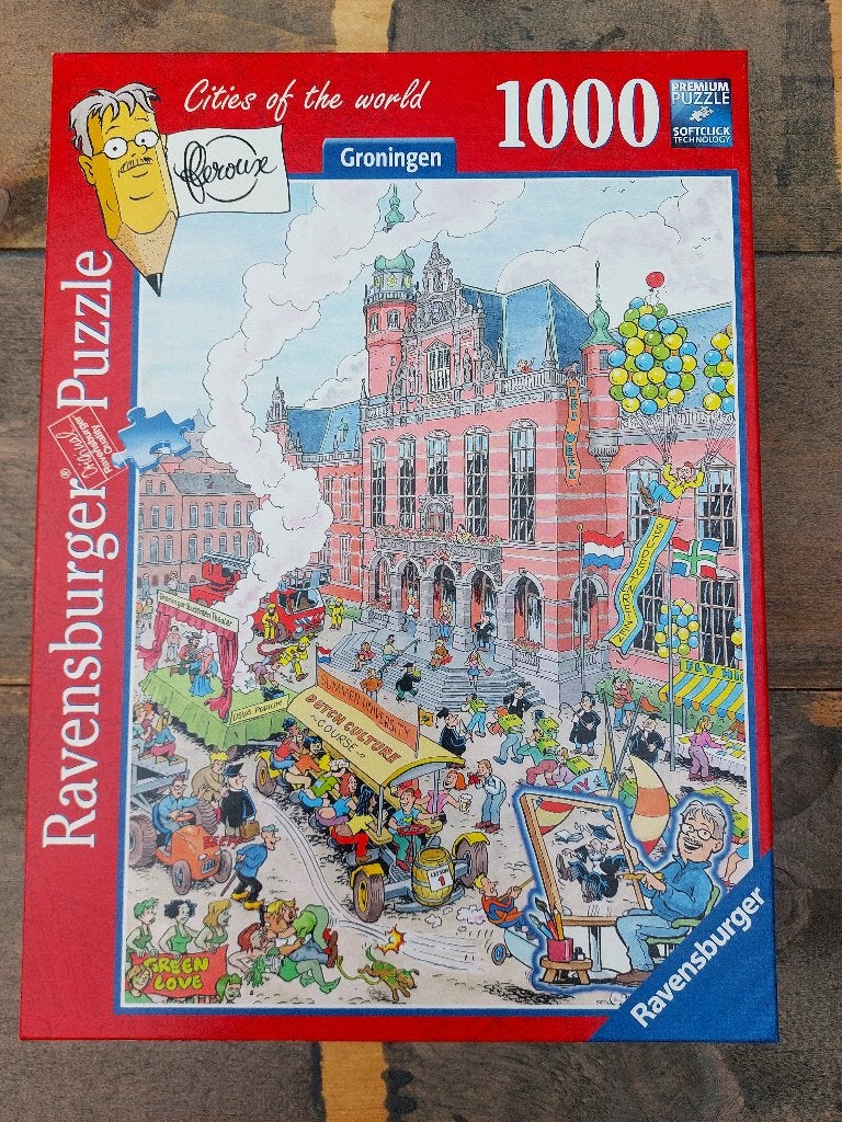 puzzel Fleroux Groningen 1000 stukken, Ophalen of Verzenden, 500 t/m 1500 stukjes, Zo goed als nieuw, Legpuzzel
