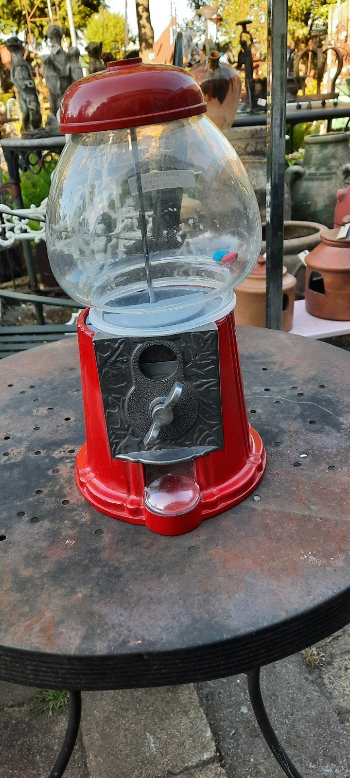 Vintage kauwgomballenautomaat - Rood, Antiek en Kunst, Ophalen of Verzenden