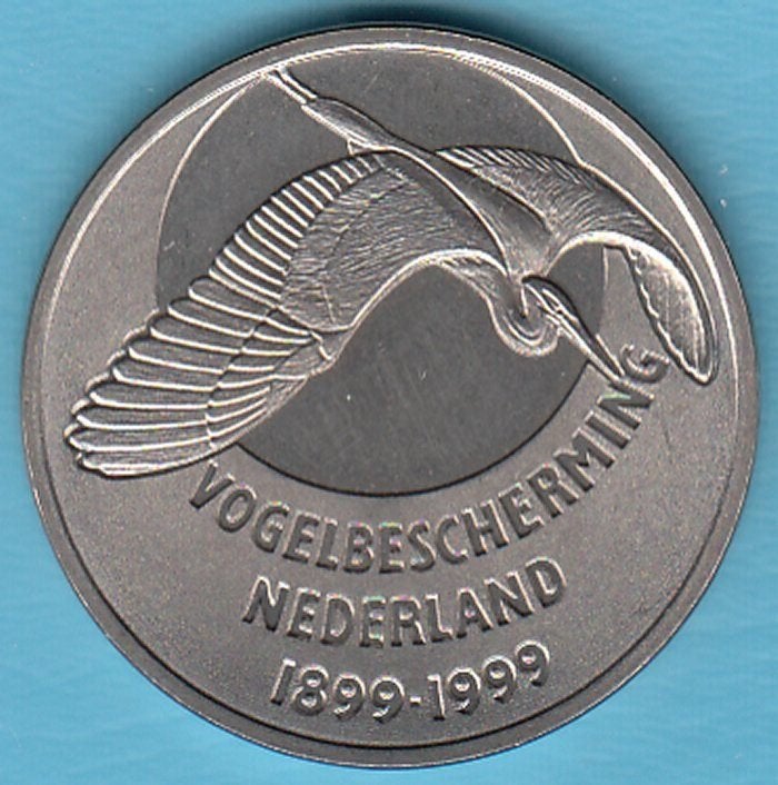 Penning 1 ECU Vogelbescherming 1899-1999 in munthouder, Ophalen of Verzenden, Overige materialen, Nederland