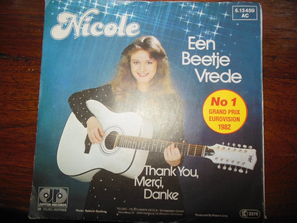single nicole een beetje vrede 45rpm jukebox vinyl record, Gebruikt, 7 inch, Ophalen of Verzenden, Overige typen