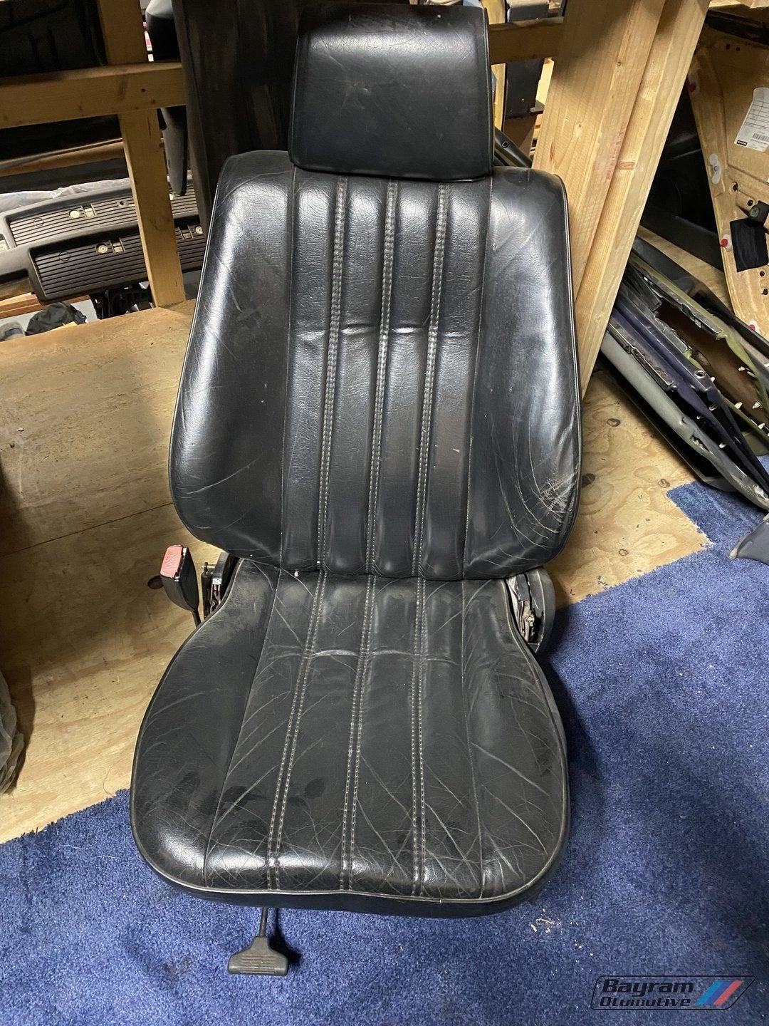 Bmw E30 voorstoel zwart sedan leder sedan touring 3-serie, Auto-onderdelen, Interieur en Bekleding, Ophalen, Gebruikt, -, -