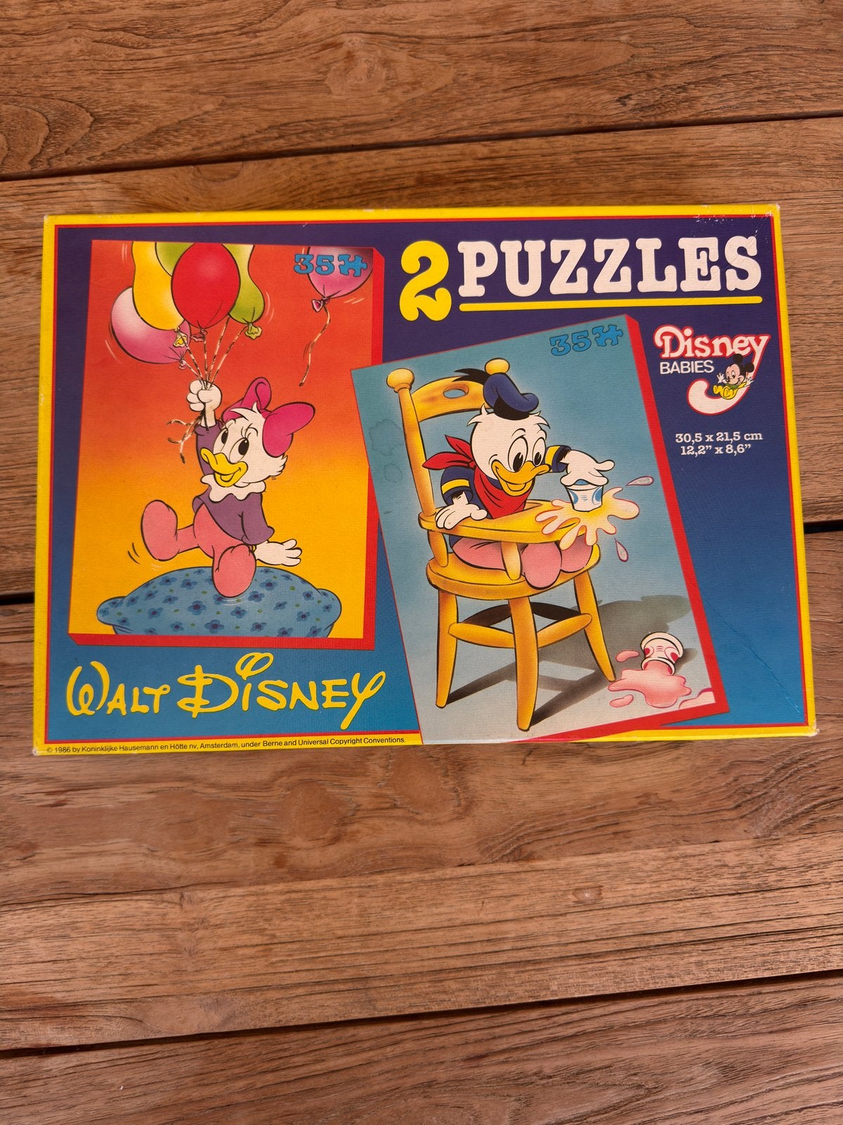 Vintage Disney Babies puzzels – 2x 35 stukjes – compleet, Ophalen of Verzenden, 10 tot 50 stukjes, Zo goed als nieuw, 4 tot 6 jaar