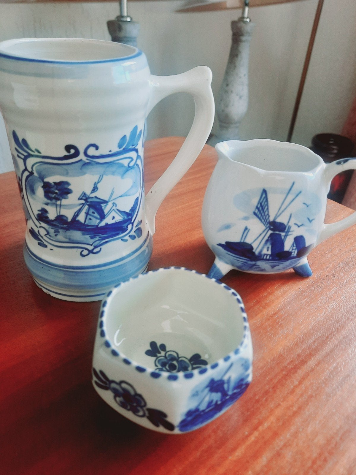 Delfts Blauw Suikerstrooier en Kannetje - Vintage Set, Ophalen of Verzenden