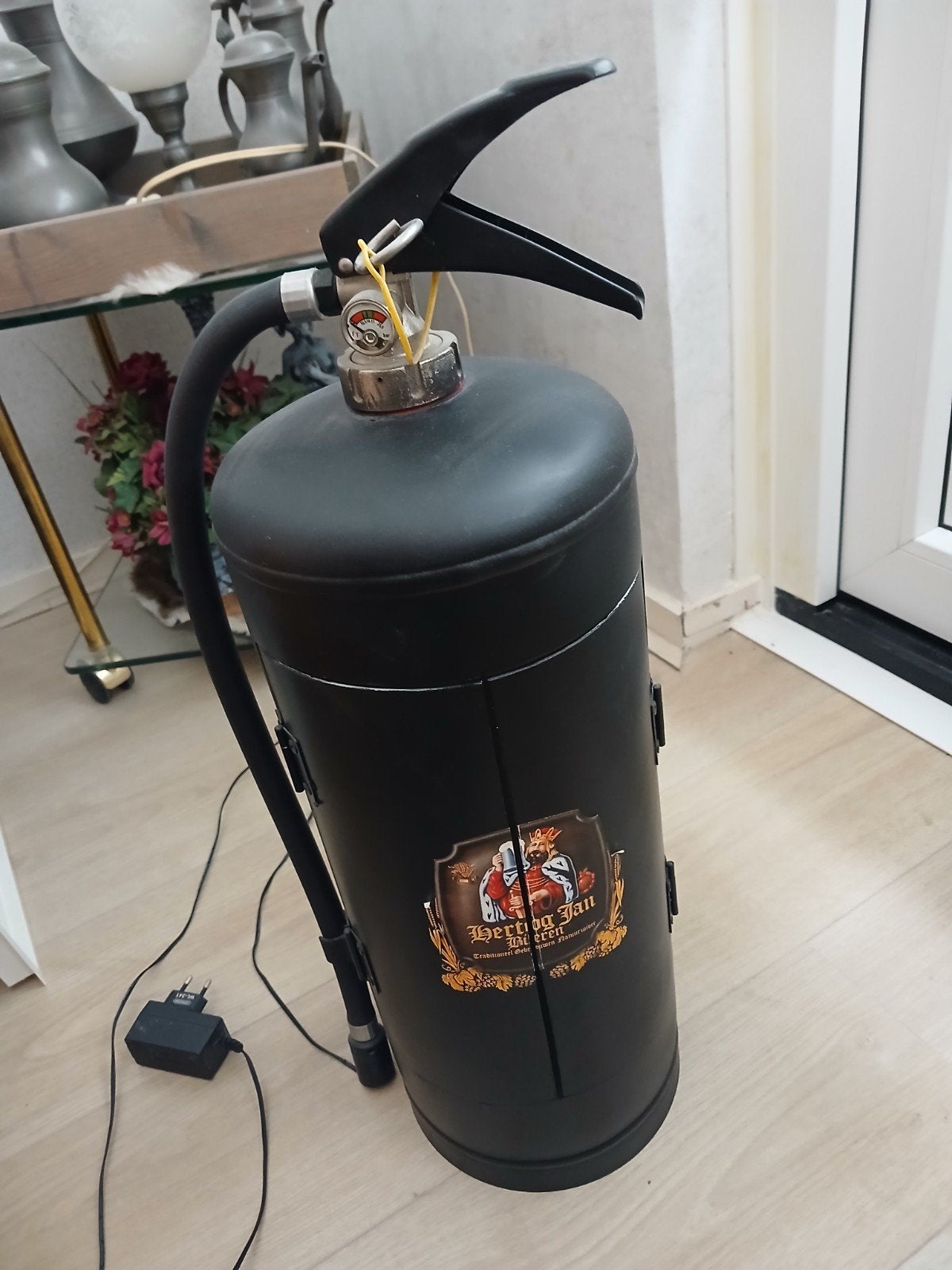 Brandblusser, Ophalen, Zo goed als nieuw, Reclamebord, Plaat of Schild, Hertog Jan