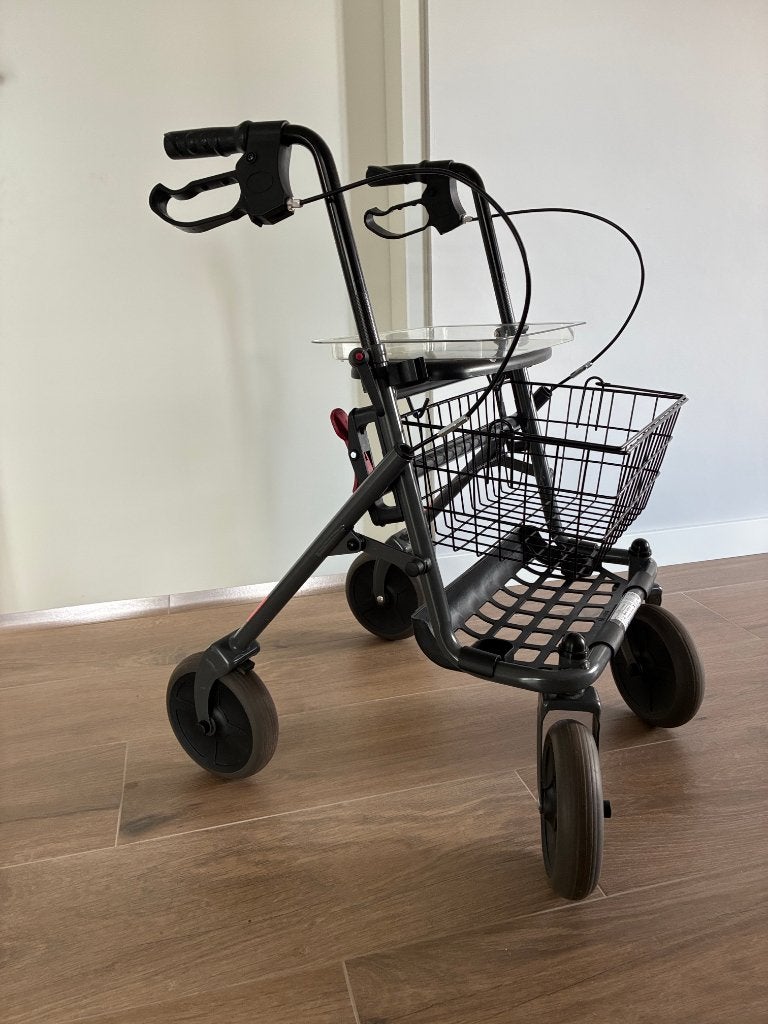 MultiMotion inklapbare rollator donkergrijs, Ophalen, Zo goed als nieuw