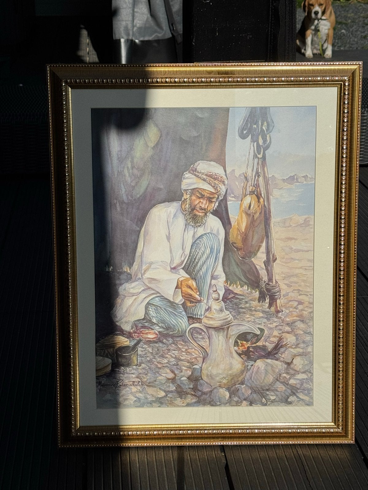 Schilderij: Omaanse Bedoeïen in traditionele setting, Antiek en Kunst, Ophalen