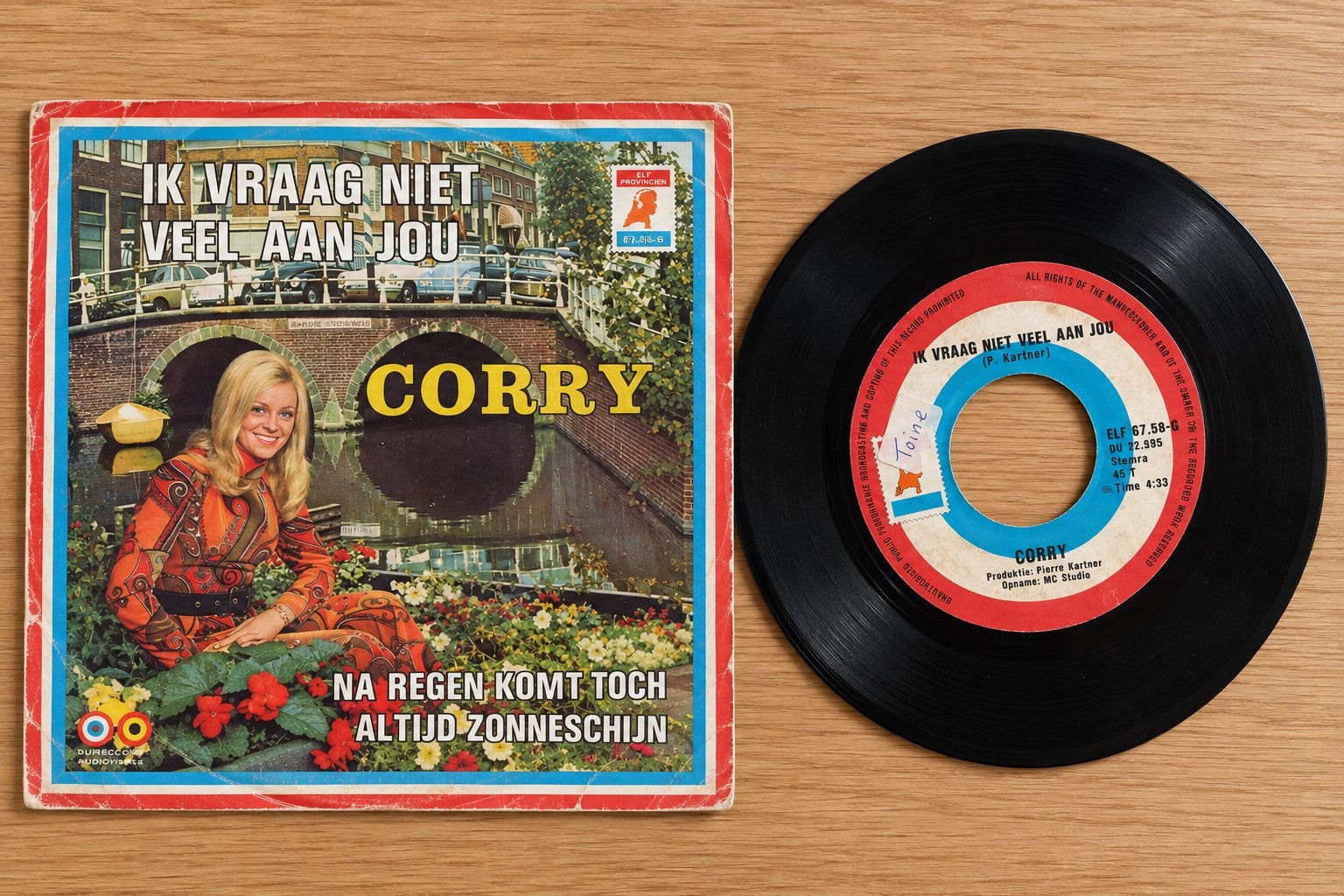 Corry – Ik Vraag Niet Veel Aan Jou / VG+ / 17-6, Cd's en Dvd's, Ophalen of Verzenden, Zo goed als nieuw, Overige formaten, Levenslied of Smartlap