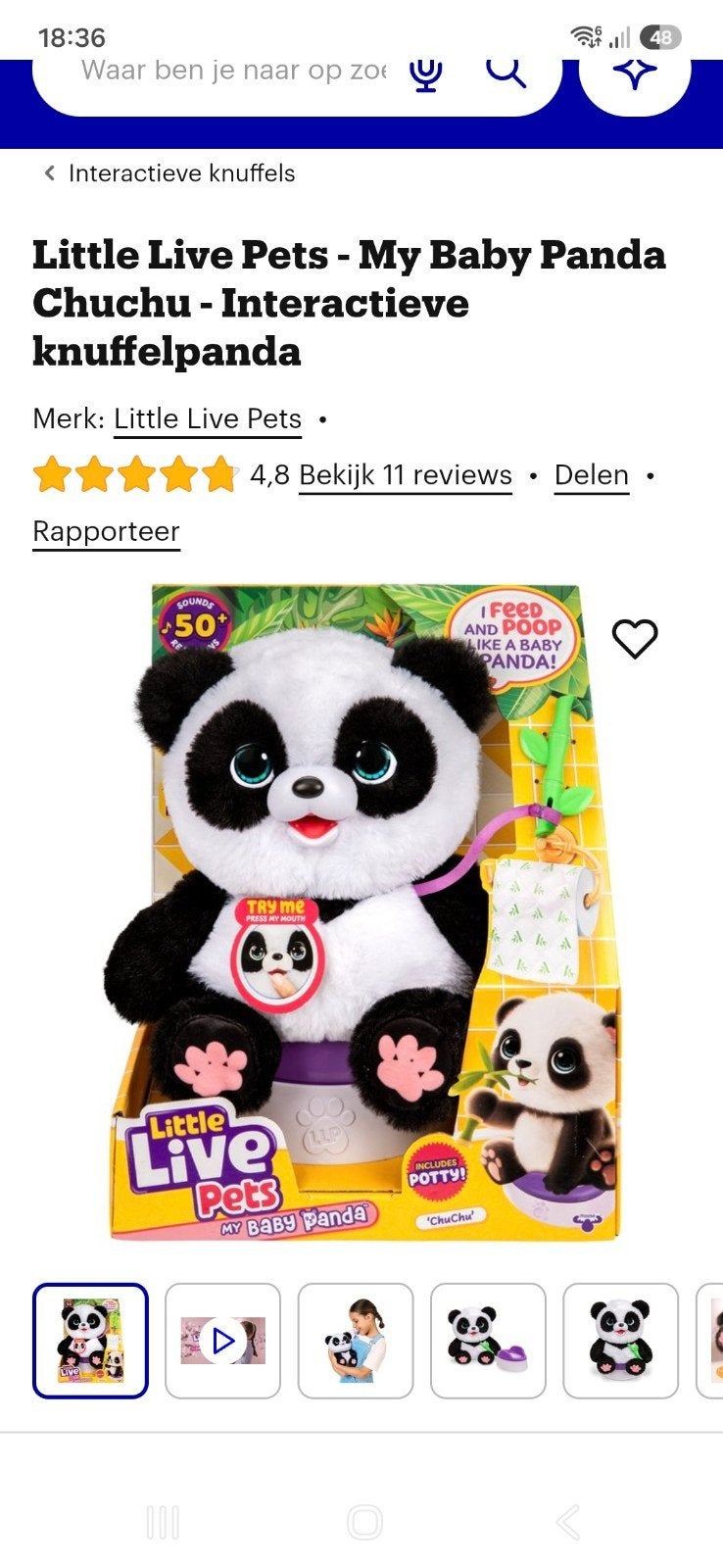 my baby panda, Ophalen of Verzenden
