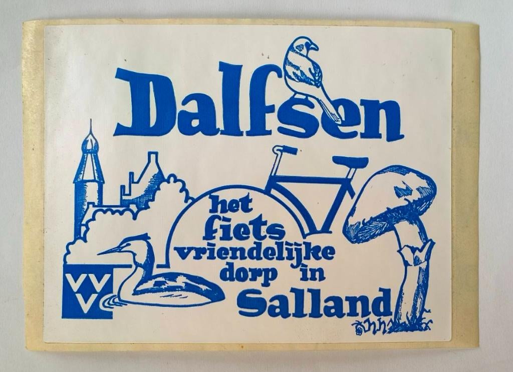 Sticker Dalfsen het fietsvriendelijke dorp in Salland, Ophalen of Verzenden, Zo goed als nieuw, Overige typen