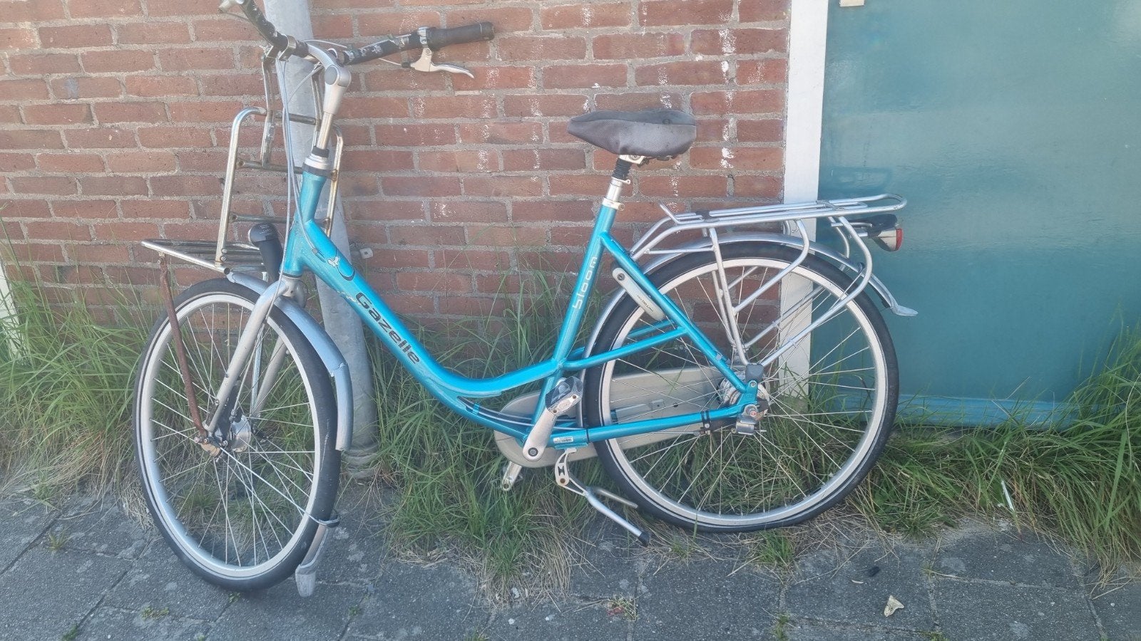 Gazelle Bloom damesfiets - Lichtblauw, Fietsen en Brommers, Fietsen | Dames | Damesfietsen, Terugtraprem, Gebruikt, Versnellingen