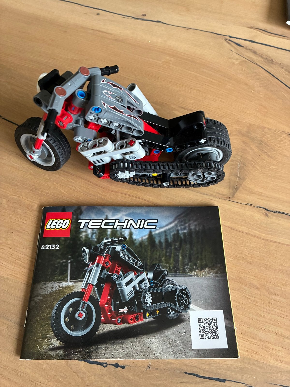 LEGO Technic 42132 Motorfiets - Compleet met boekje, Lego, Ophalen of Verzenden, Zo goed als nieuw, Complete set