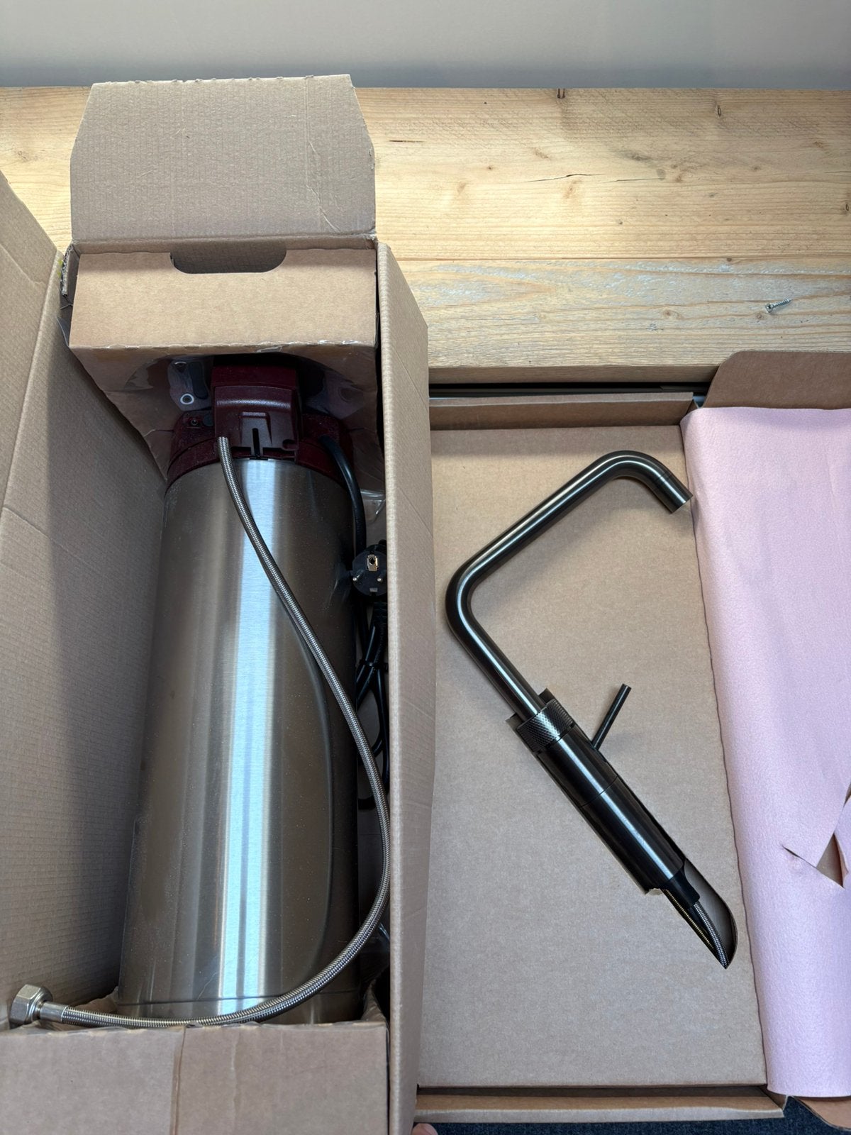 Nieuwe Quooker Fusion Square Gunmetal + PRO3 boiler, Ophalen of Verzenden, Zo goed als nieuw