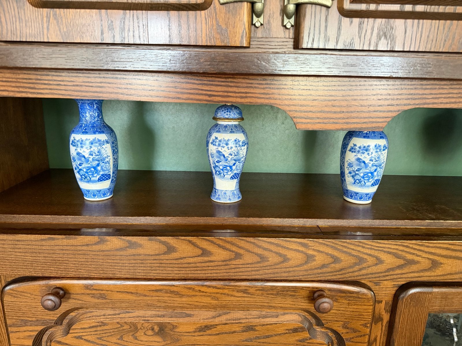 Set van 3 Delfts Blauw vazen, vintage, Antiek en Kunst, Antiek | Vazen, Ophalen