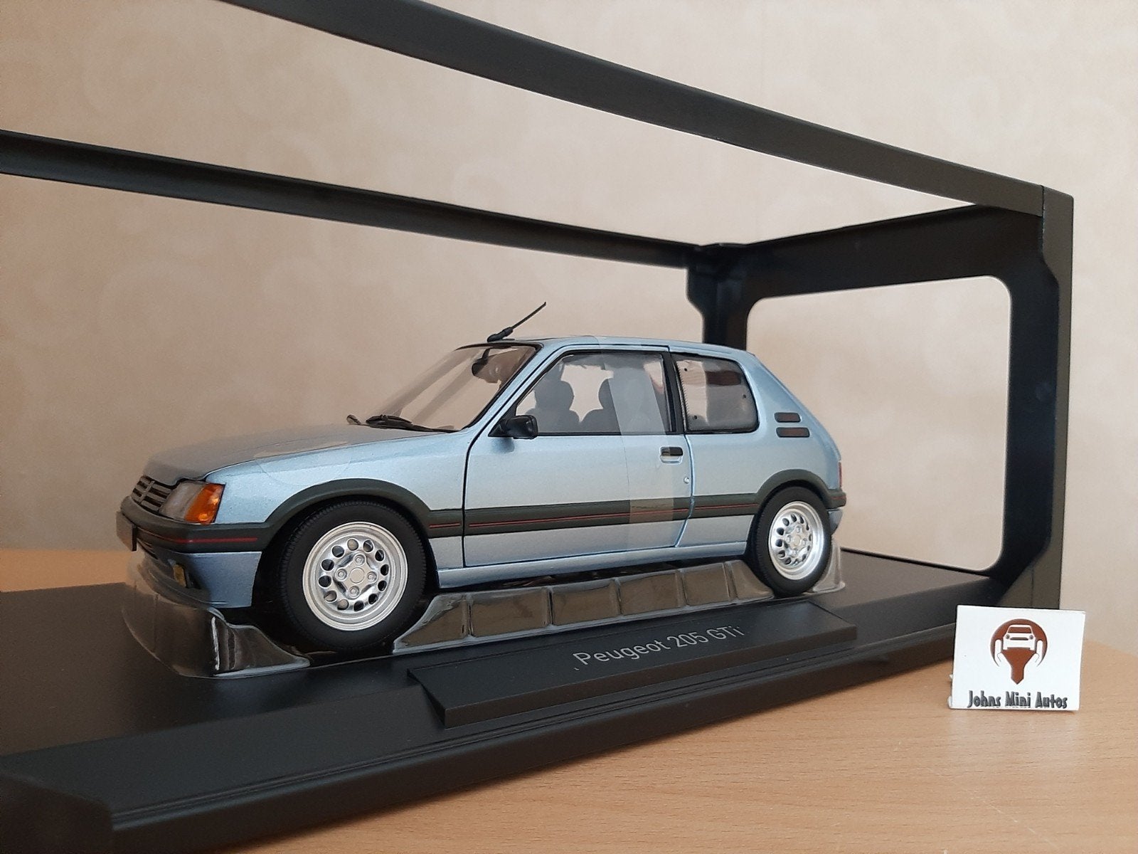 Peugeot 205 GTi 1.6 1988 Topaze Blue van Norev 1:18, Auto, Norev, Ophalen of Verzenden, Norev