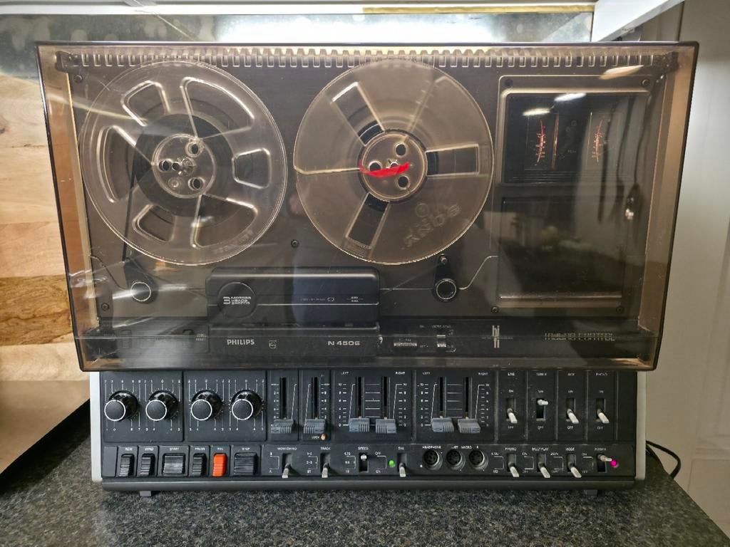 Philips N 4506 Bandrecorder, Audio, Tv en Foto, Bandrecorders, Bandrecorder, Met stofkap, Ophalen of Verzenden