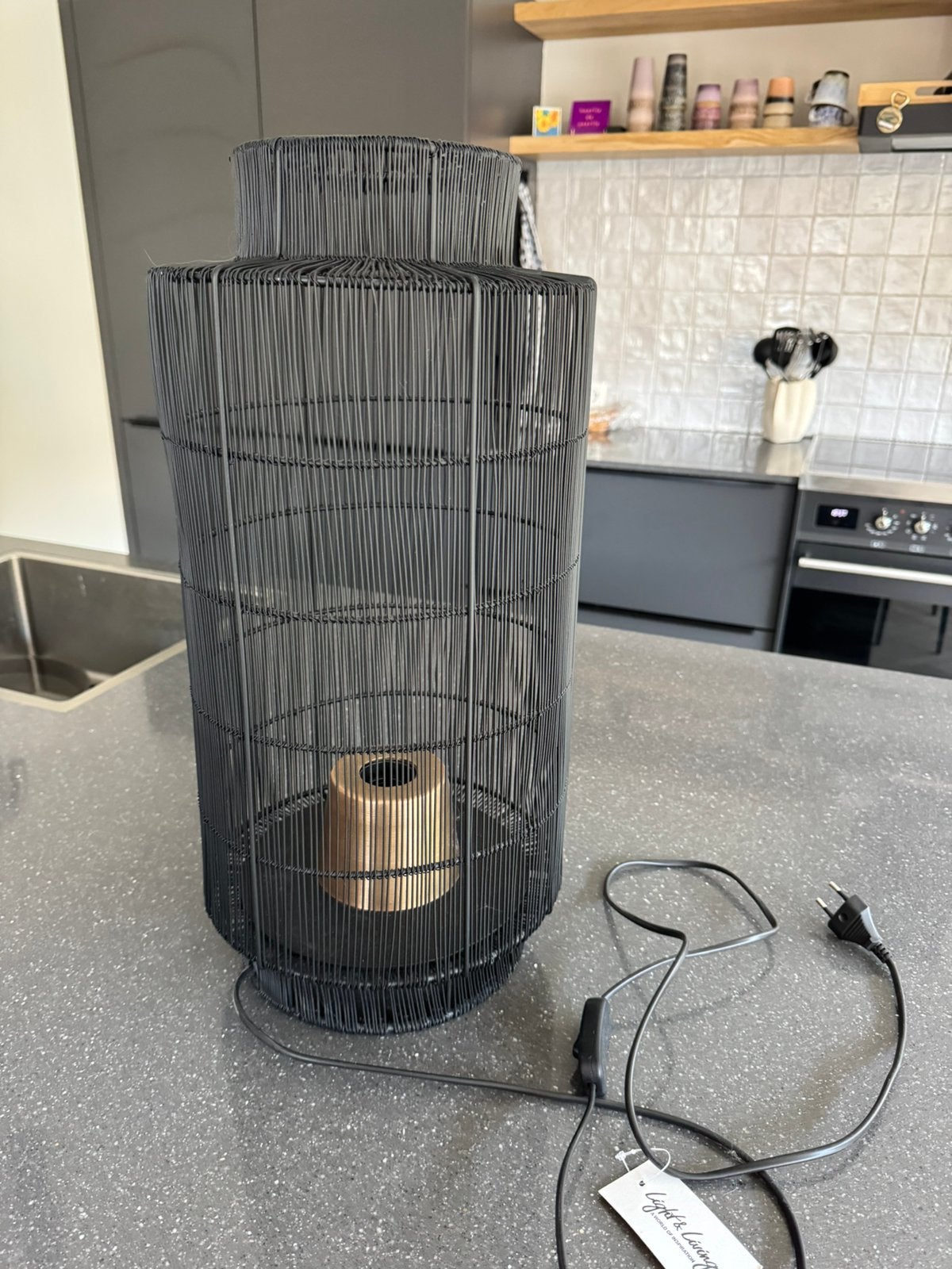 Tafellamp zwart Light & Living, Ophalen, Zo goed als nieuw