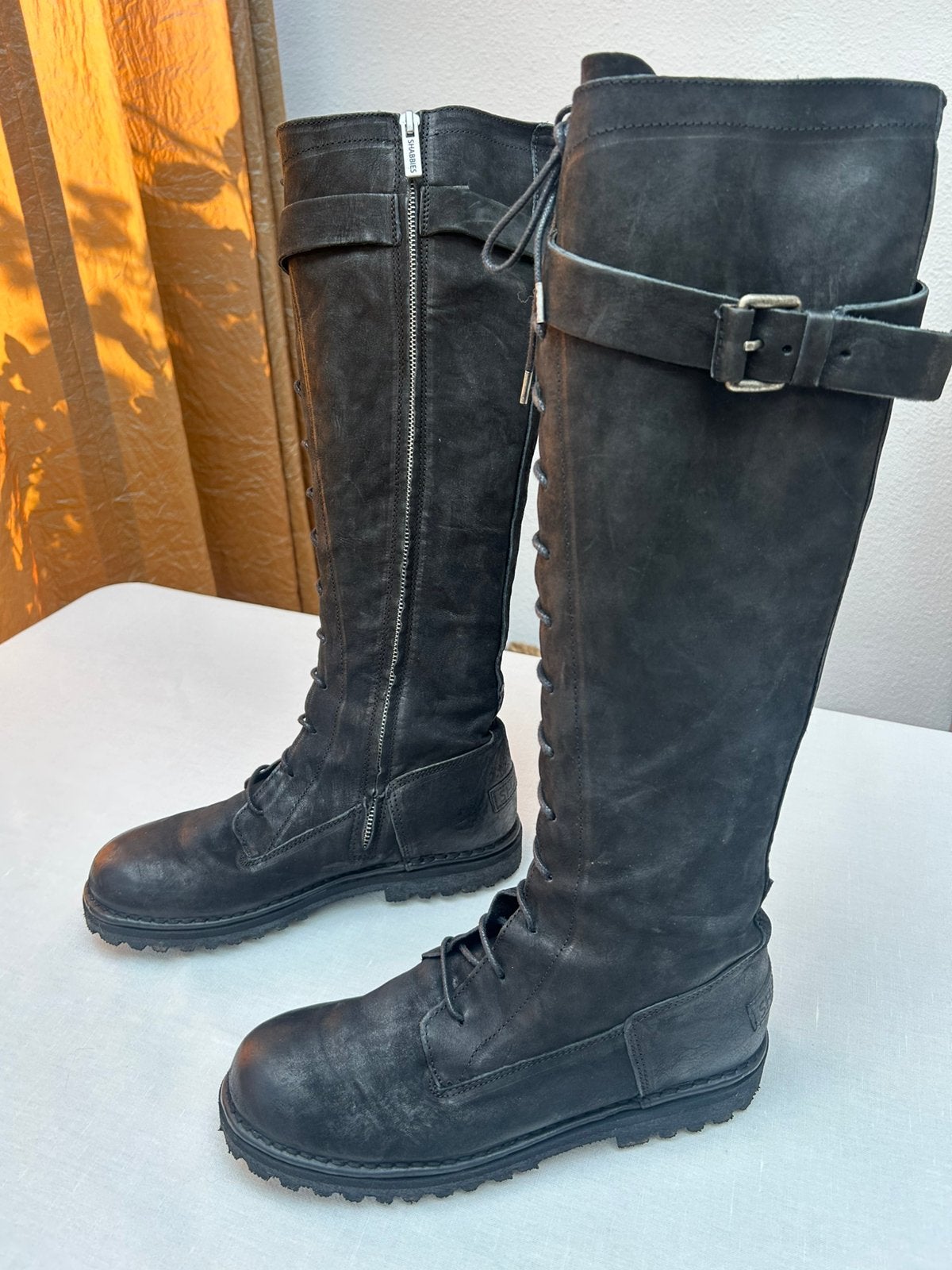 Shabbies Amsterdam hoge dameslaars maat 39, Kleding | Dames, Hoge laarzen, Zwart, Ophalen of Verzenden, Zo goed als nieuw