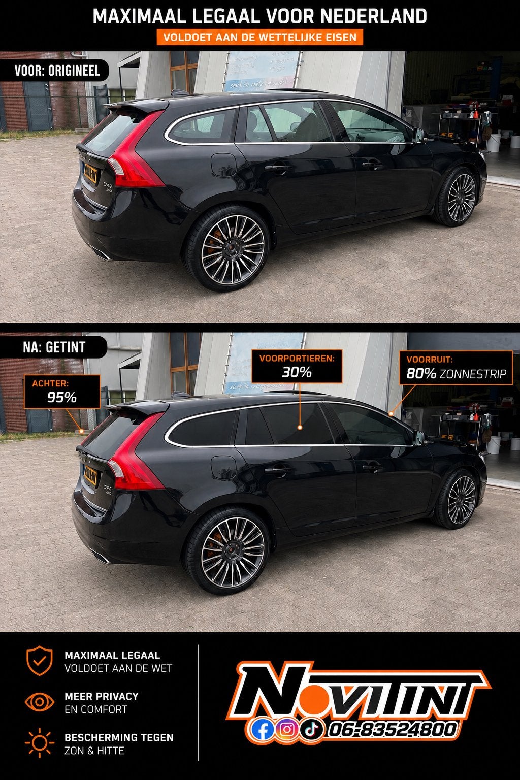 Volvo ramen tinten Tintfolie Blinderen, Auto diversen, Tuning en Styling, Ophalen